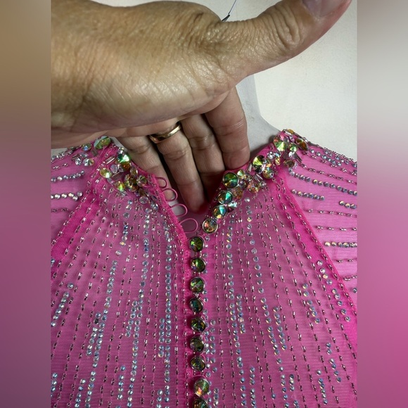 (W0) NWT Tiffany Designs Pink Evening Gown, size 8, Style #16126 - Picture 8 of 16